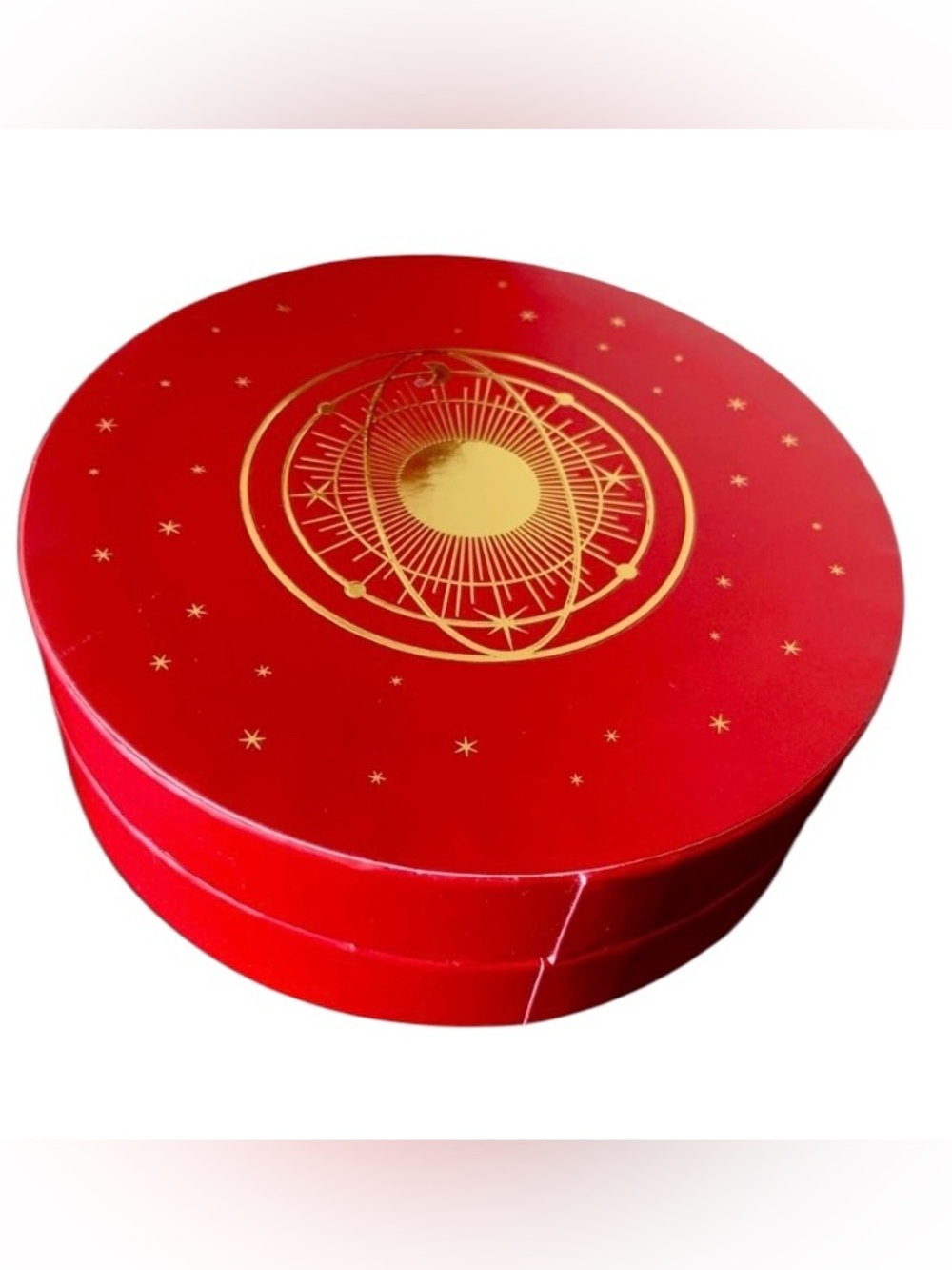 Cartier 2024 Holiday Red Round Gift Box Empty Jewelry Storage Decor